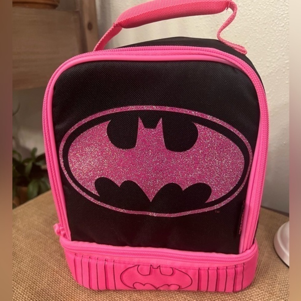 Thermos Batman Pink Logo Dual Soft Lunch Box